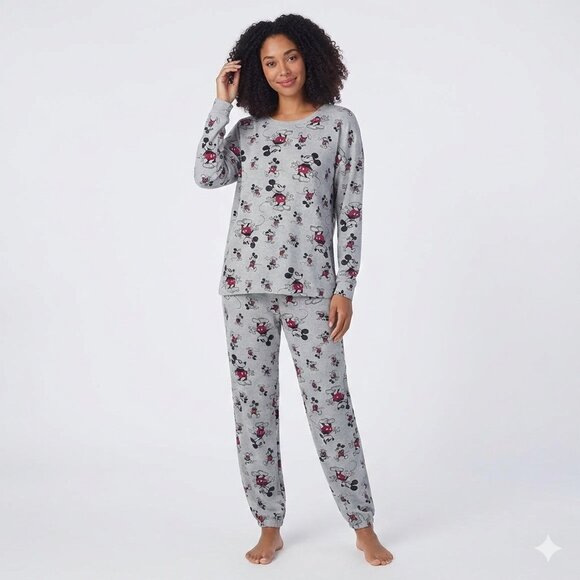 Disney Other - Mickey Mouse Disney Womens 2-piece Lounge Set Cozy Side Seam Pockets